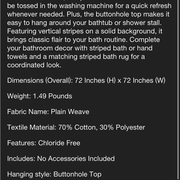 Threshold’s  Shower Curtain - Picture 7 of 7